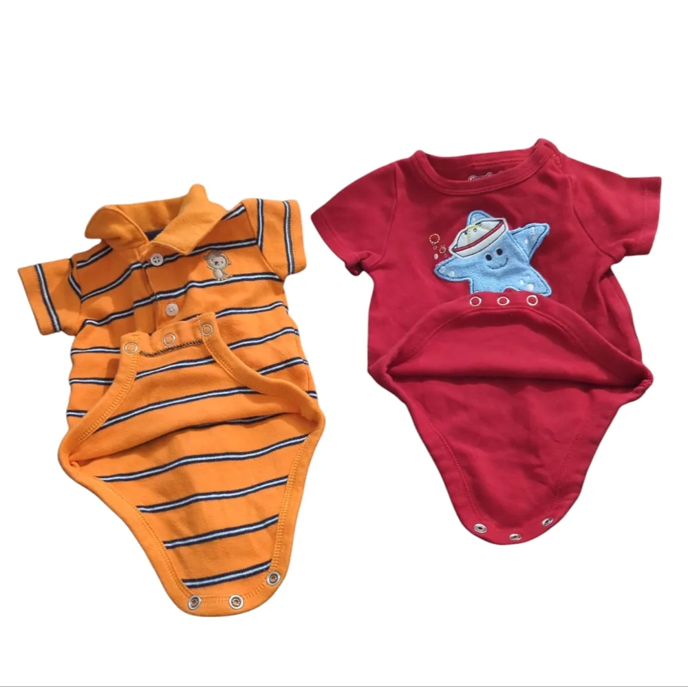 Garanimals And Child Of Mine Made By Carter's Onesies Size Newborn.